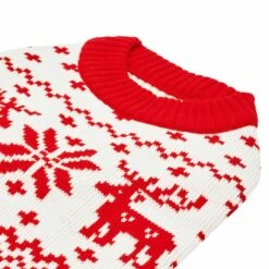 Christmas Reindeer Family Matching Sweater In Festive Red 24 Christmas Reindeer Family Matching Sweater In Festive Red -Dog & Cat Store 1110188042 3