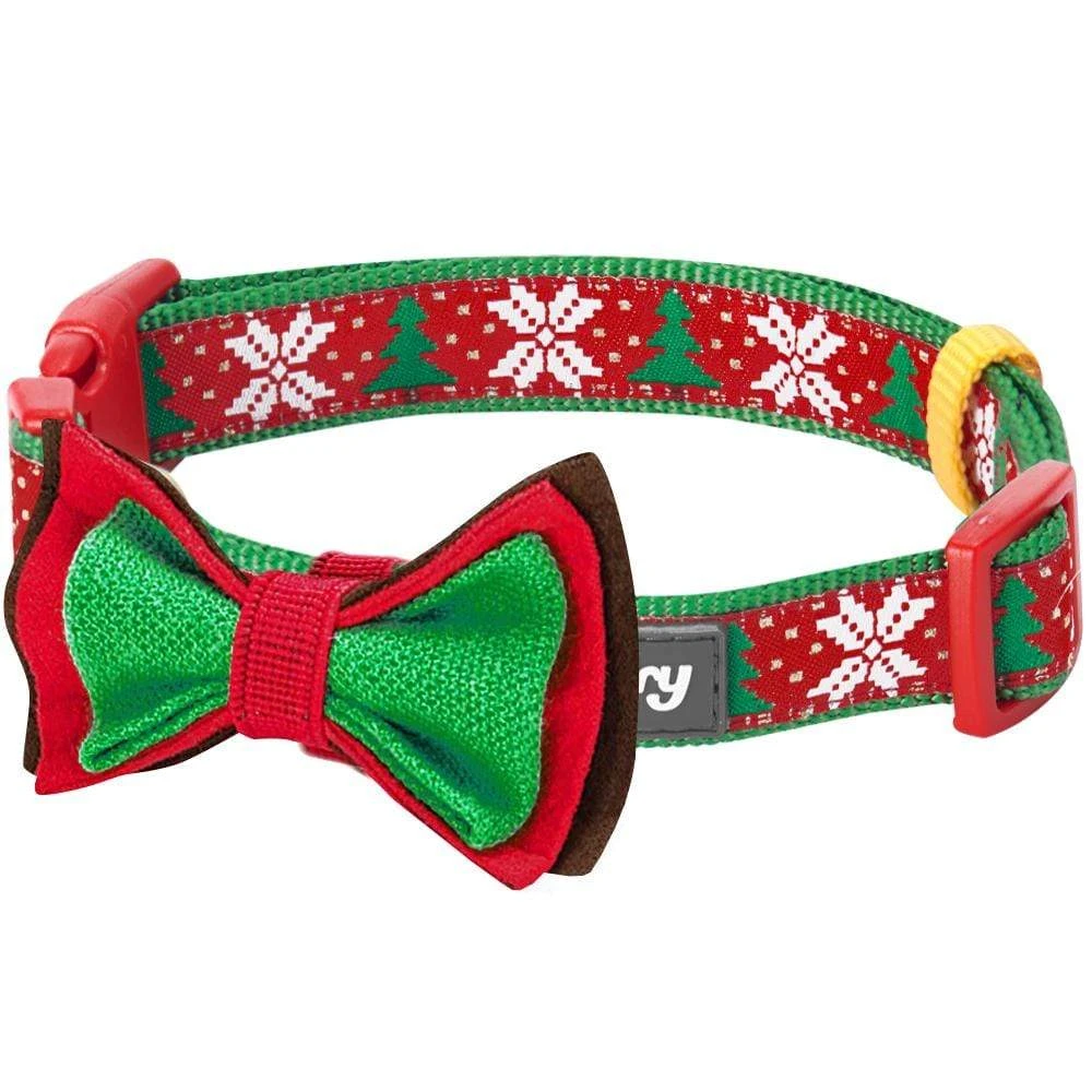 Christmas Dog Collar With Handmade Detachable Bow Tie 12 Christmas Dog Collar With Handmade Detachable Bow Tie - Image 12