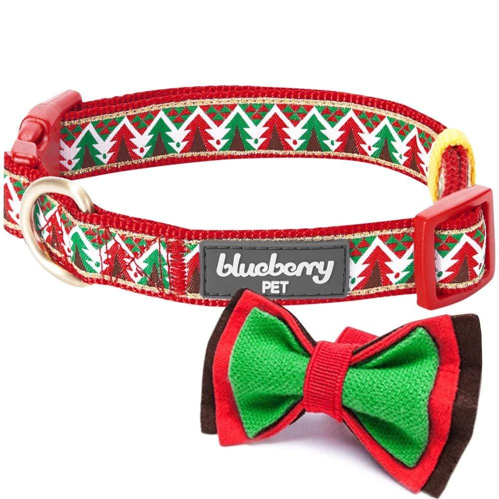 Christmas Dog Collar With Handmade Detachable Bow Tie 20 Christmas Dog Collar With Handmade Detachable Bow Tie - Image 20