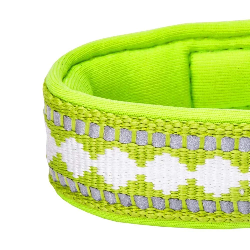 Jacquard Dog Collar With 3M Reflective Neoprene Padding 20 Jacquard Dog Collar With 3M Reflective Neoprene Padding - Image 20