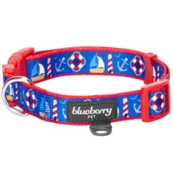 Nautical Dog Collars Anchors Sailboat Summer Beach Collar -Dog & Cat Store 1140213042 1