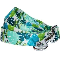 Summer Vacation Tropical Dog Leash Palm Leaves Hawaiian