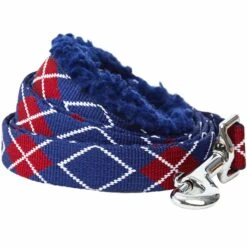 Sherpa Fleece Padded Dog Leash In Scottish Argyle Design -Dog & Cat Store 1150227046 1