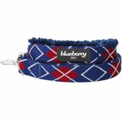 Sherpa Fleece Padded Dog Leash In Scottish Argyle Design -Dog & Cat Store 1150227046 2