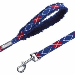 Sherpa Fleece Padded Dog Leash In Scottish Argyle Design -Dog & Cat Store 1150227046 3