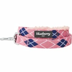 Sherpa Fleece Padded Dog Leash In Scottish Argyle Design -Dog & Cat Store 1150228043 2