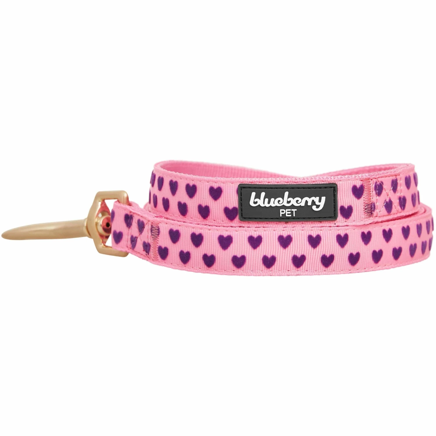 Dotted Velvet Heart Dog Leash For Stylish Pet Walks 2 Dotted Velvet Heart Dog Leash For Stylish Pet Walks - Image 2