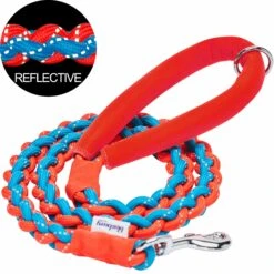 Reflective Handmade Braided Dog Rope Leash, 4 Ft - Safe & Durable