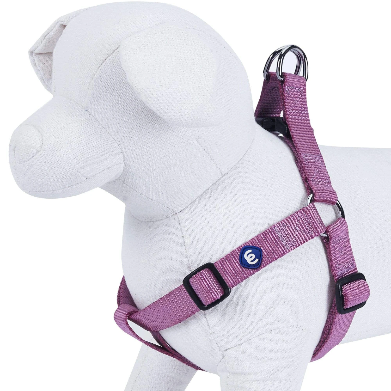 Classic Solid Color Adjustable Dog Harness, Purple Design 4 Classic Solid Color Adjustable Dog Harness, Purple Design - Image 4