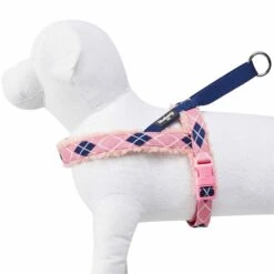Easy On/Off Sherpa Fleece Padded Dog Harness Scottish Argyle -Dog & Cat Store 1160256043 2