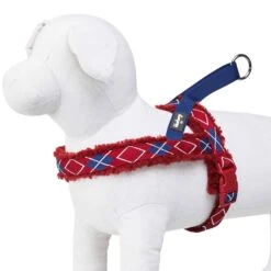 Easy On/Off Sherpa Fleece Padded Dog Harness Scottish Argyle -Dog & Cat Store 1160257040 1