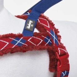 Easy On/Off Sherpa Fleece Padded Dog Harness Scottish Argyle -Dog & Cat Store 1160257040 3