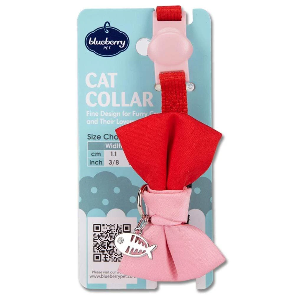 Timeless Color-block Cat Collar With Bowtie And Charm 2 Timeless Color-block Cat Collar With Bowtie And Charm - Image 2