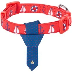 Summer Vacation Beach Dog Collar With Tie Bon Voyage Design -Dog & Cat Store 1240243048 3