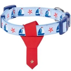 Summer Vacation Beach Dog Collar With Tie Bon Voyage Design -Dog & Cat Store 1240244045 3