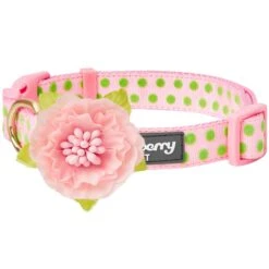 Soft Touch Dotted Velvet Dog Collar For Stylish Pets