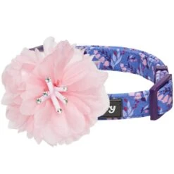 Floral Power Dog Collar With Handmade Detachable Pink Peony -Dog & Cat Store 1240294040 1 2 2