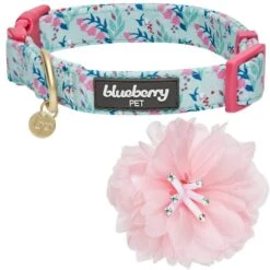 Floral Power Dog Collar With Handmade Detachable Pink Peony -Dog & Cat Store 1240295047 4 2
