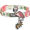 Flamingo Unicorn Dog Collar Tropical Hawaiian Palm Leaves -Dog & Cat Store 1240298048 1