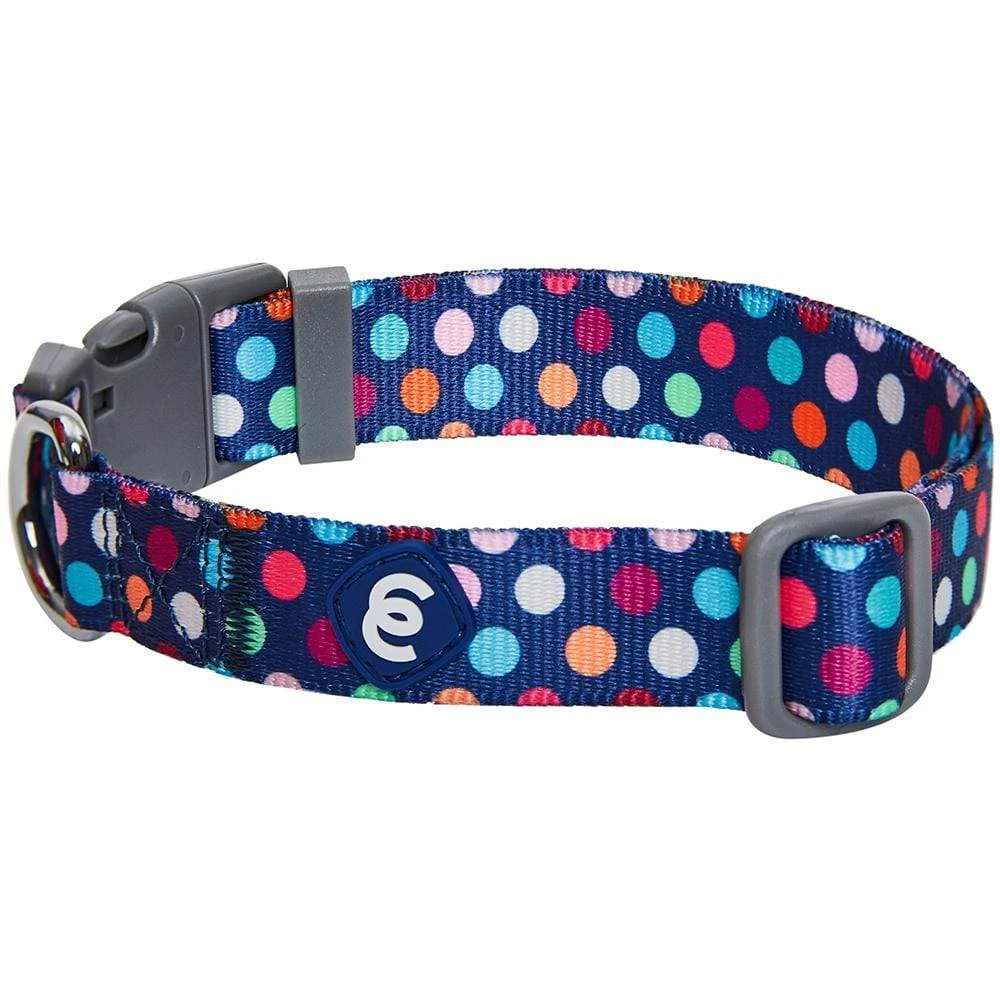Rainbow Polka Dots Dog Collar For Stylish Pups 1 Rainbow Polka Dots Dog Collar For Stylish Pups