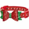 Christmas Dog Collar With Blingy Décor For Festive Style -Dog & Cat Store 1340253046 1 3