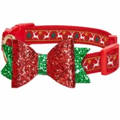 Christmas Dog Collar With Blingy Décor For Festive Style