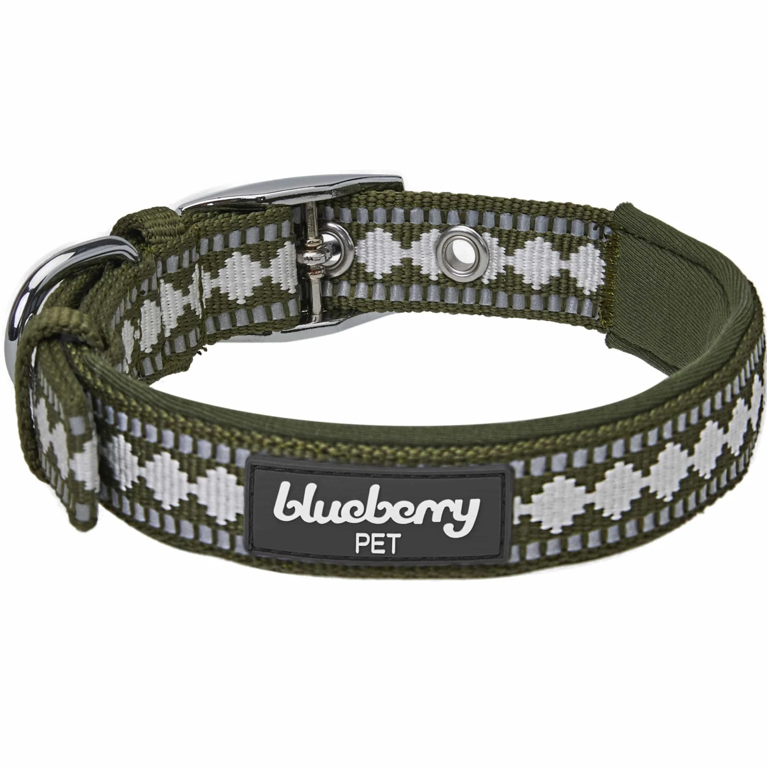 Jacquard Dog Collar With 3M Reflective Neoprene Padding 6 Jacquard Dog Collar With 3M Reflective Neoprene Padding - Image 6