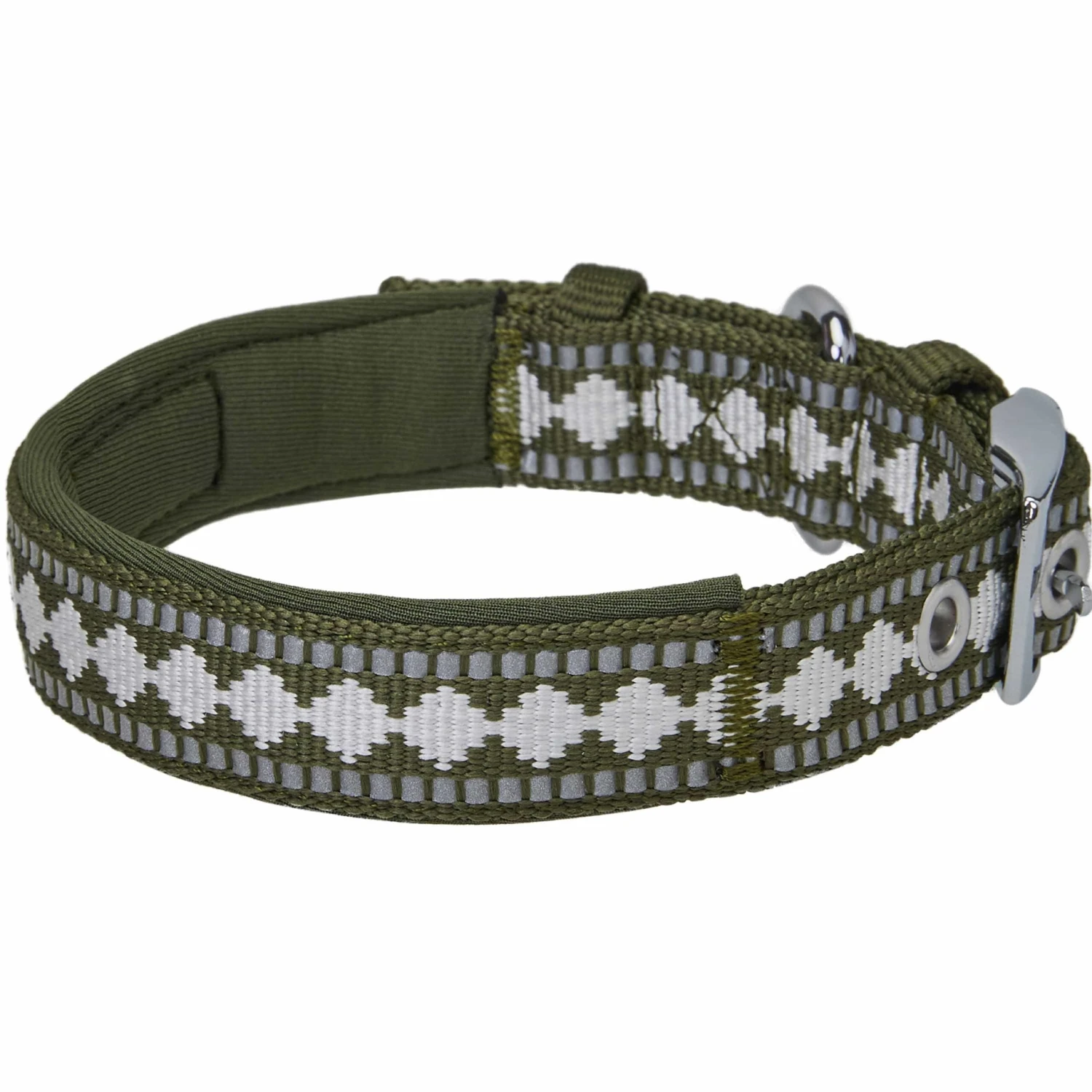 Jacquard Dog Collar With 3M Reflective Neoprene Padding 10 Jacquard Dog Collar With 3M Reflective Neoprene Padding - Image 10