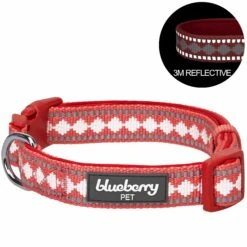 Jacquard Pattern Quick-Release Dog Collar With 3M Reflective Padding -Dog & Cat Store 1340266046 1