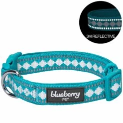 Jacquard Pattern Quick-Release Dog Collar With 3M Reflective Padding