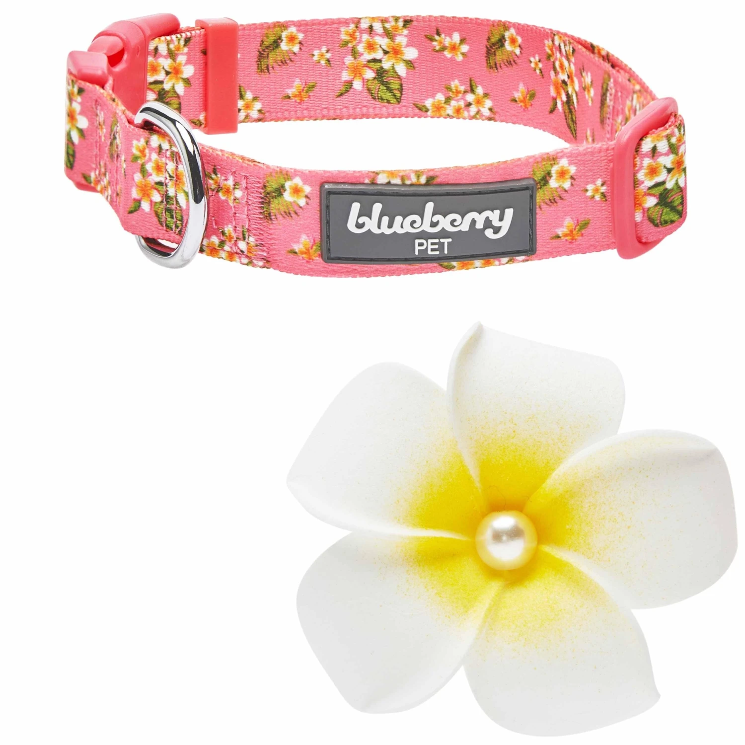 Tropical Yellow Plumeria Flower Dog Collar For Stylish Pets 10 Tropical Yellow Plumeria Flower Dog Collar For Stylish Pets - Image 10