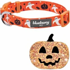 Halloween Party Dog Collar With Pumpkins Bats Ghosts Design -Dog & Cat Store 1440250044 2