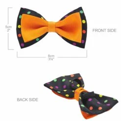 Halloween Polka Dot Dog Collar With Detachable Bowtie -Dog & Cat Store 1440251041 5