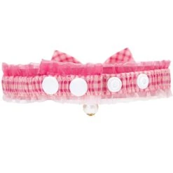 Plaid Bowtie Cat Collar With Pearl For Stylish Felines -Dog & Cat Store 2020150587 2