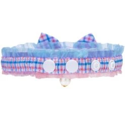 Plaid Bowtie Cat Collar With Pearl For Stylish Felines -Dog & Cat Store 2020150594 4