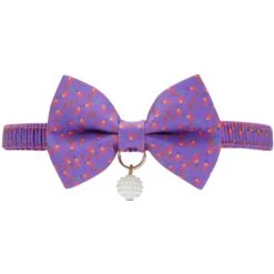 Tulip Bowtie Cat Collar With Pearl - Stylish Pet Accessory
