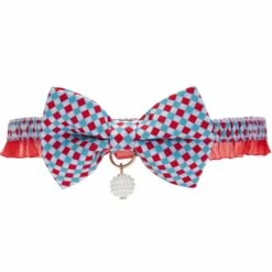 Plaid Bowtie Cat Collar With Pearl For Stylish Felines -Dog & Cat Store 2020150655 1