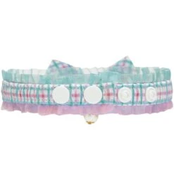 Plaid Bowtie Cat Collar With Pearl For Stylish Felines -Dog & Cat Store 2020150662 2