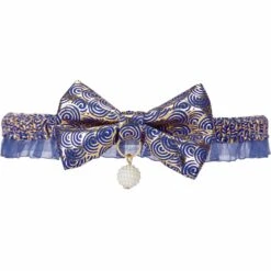 Lucky Clouds Bowtie Cat Collar With Pearl For Stylish Cats