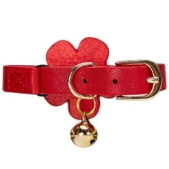 Perfect-Fit Glistering PU Leather Cat Collar With Bell -Dog & Cat Store 2020150846 2