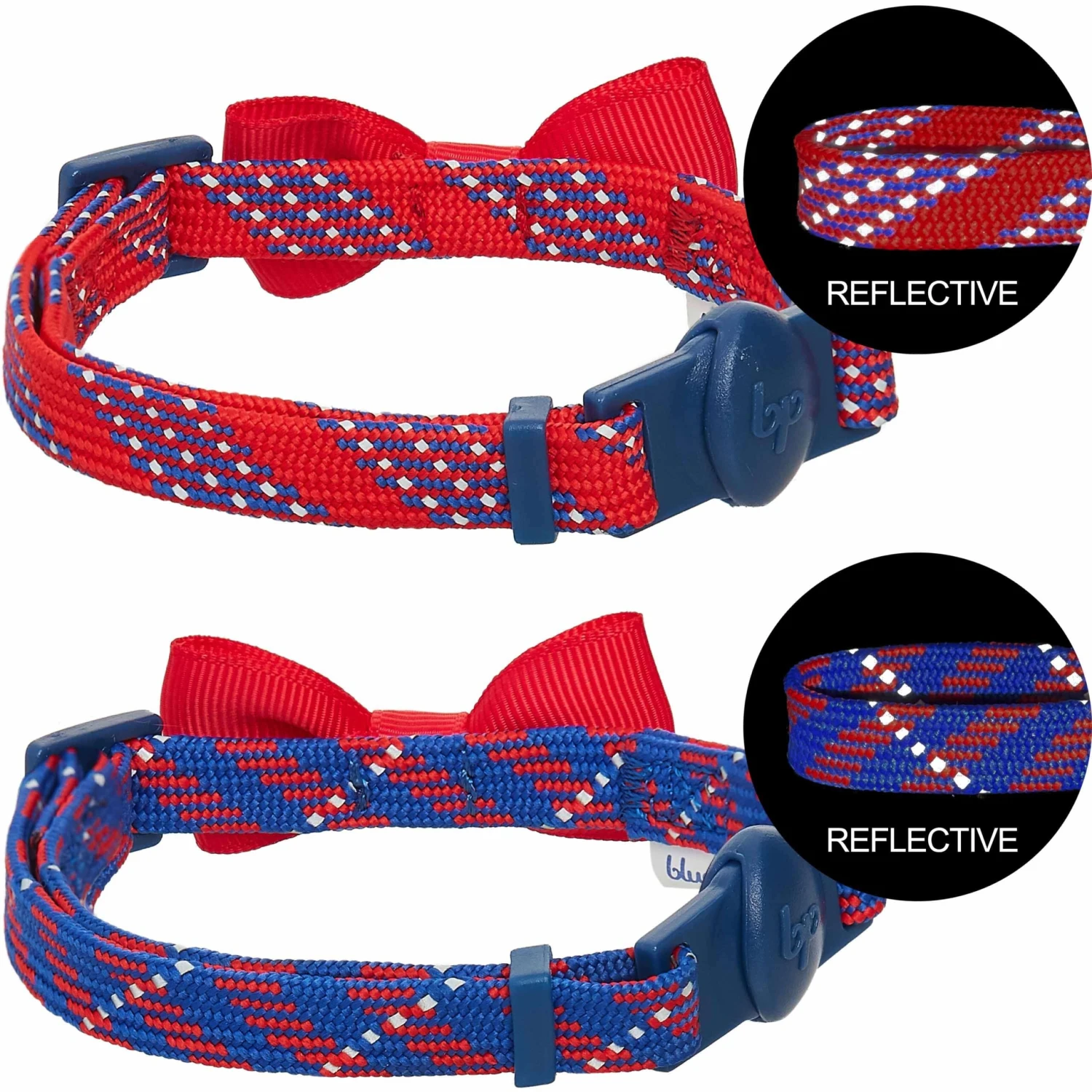 Reflective Striped Cat Collar, 2 Pack For Safety And Style 2 Reflective Striped Cat Collar, 2 Pack For Safety And Style - Image 2