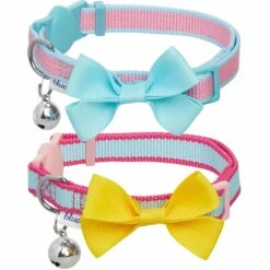 Classic Solid Cat Collar, 2 Pack For Stylish Feline Adventures -Dog & Cat Store 2020550059 1