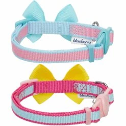Classic Solid Cat Collar, 2 Pack For Stylish Feline Adventures -Dog & Cat Store 2020550059 2