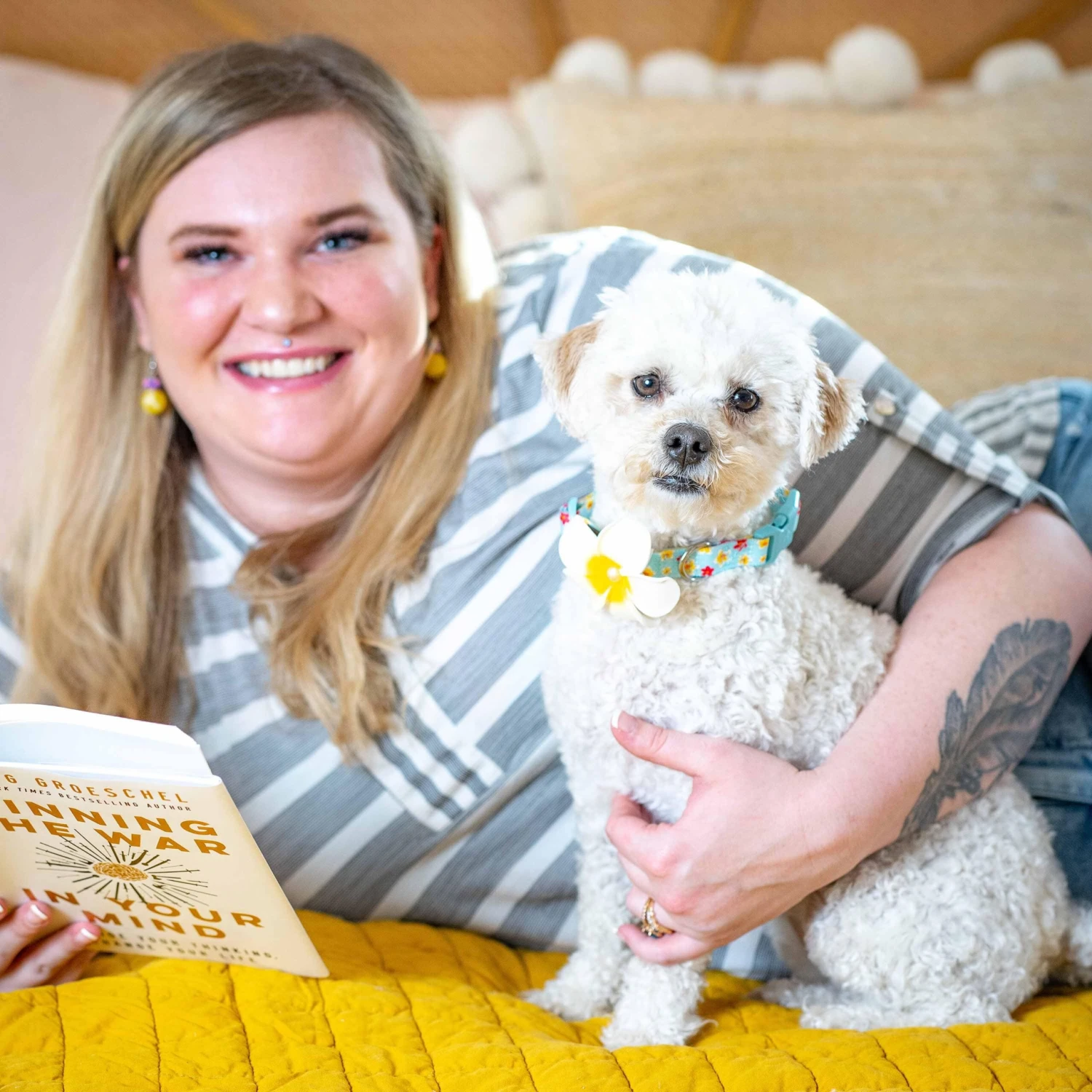 Tropical Yellow Plumeria Flower Dog Collar For Stylish Pets 2 Tropical Yellow Plumeria Flower Dog Collar For Stylish Pets - Image 2