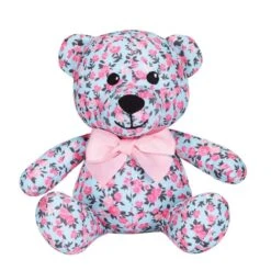 6" Made Well Floral Print Bear Dog Toy For Playtime Fun