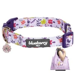 Floral Dog Collar & Shopping Bag Set For Stylish Outings -Dog & Cat Store 61mmwj35mxl. sl1000