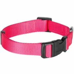 Classic Solid Color Adjustable Dog Collar, Pink/Red Design -Dog & Cat Store 6911040135024 2 1ee5c15d 1443 4568 8fae f7ceb758a2ad