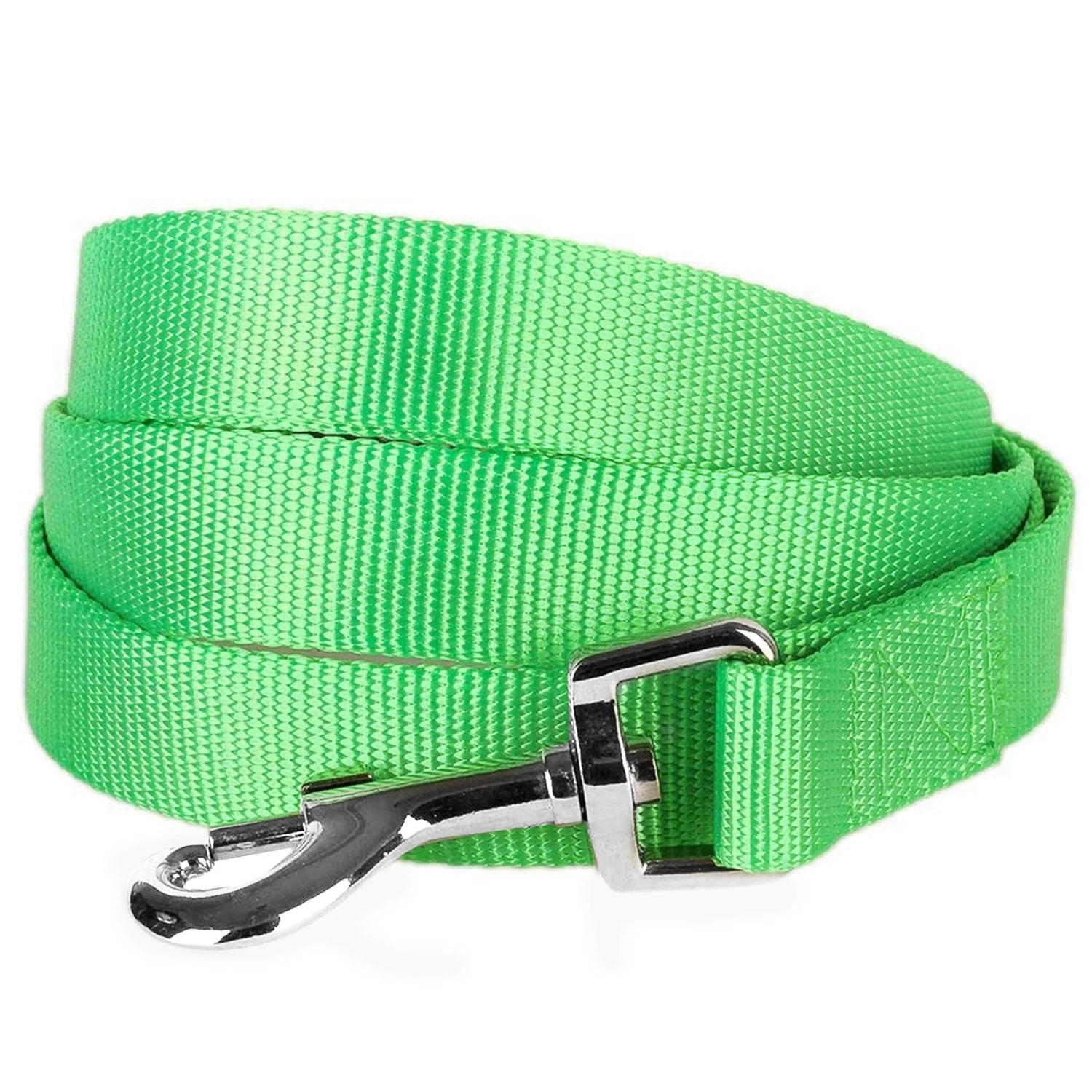 Classic Solid Color Dog Leash, Green/Yellow For Pets 4 Classic Solid Color Dog Leash, Green/Yellow For Pets - Image 4
