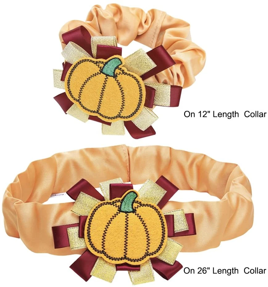 Fall Pumpkin Thanksgiving Dog Collar Cover Accessory For Pets 2 Fall Pumpkin Thanksgiving Dog Collar Cover Accessory For Pets - Image 2
