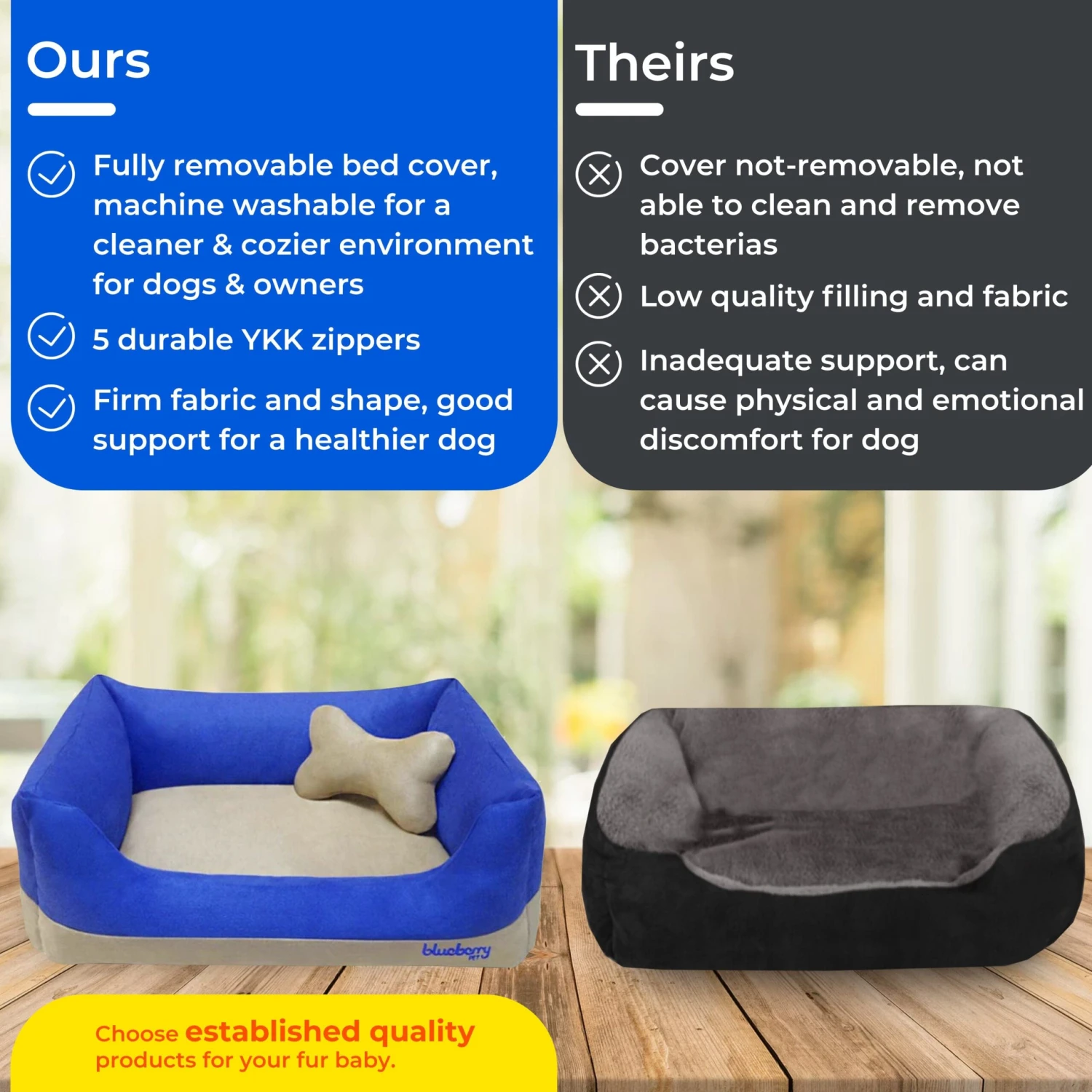 Cover-Removable And Washable Color-Block Premium Microsuede Dog Bed 10 Cover-Removable And Washable Color-Block Premium Microsuede Dog Bed - Image 10